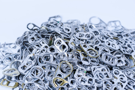 recycle aluminum cans of soda or cans of drink water or cans of gas water abstract background to...