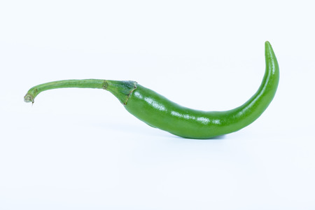 green chili pepper isolated on a white background