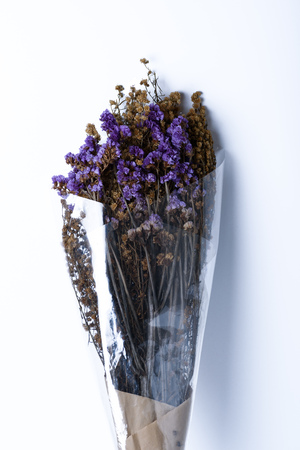 bouquet of flower purple on white backgroundの写真素材