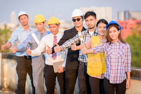 architecture engineer teamwork collaboration relation conceptの写真素材