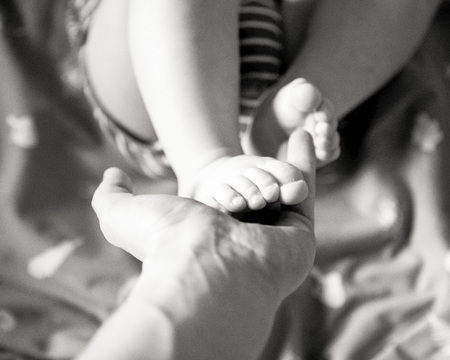 little boy with a thermometer,the child fell ill and measured the temperatureの写真素材