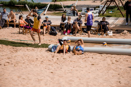 15-05-2021 - Konstancin-Jeziorna. Poland. Beach Volleyball. Wawa Wake. athlete playing beachvolleyball.のeditorial素材