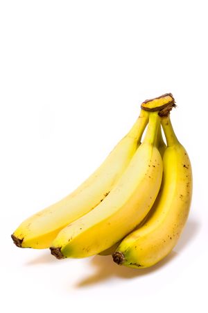Bunch of bananas isolated on white background の写真素材