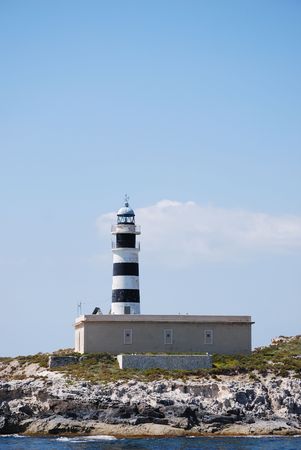 Black and white lighthouseの写真素材