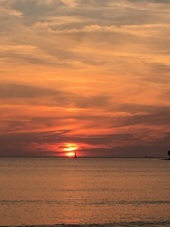 Red sunsetの写真素材