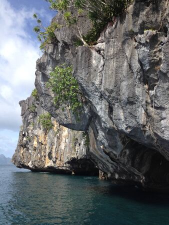 Cliffs in the seaの写真素材