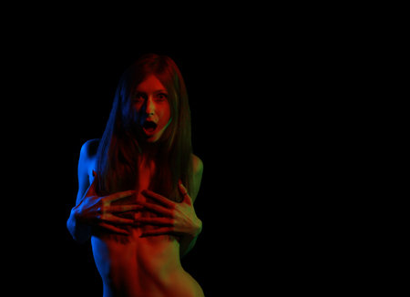 Beautiful Attractive Model Fashionable Mixed Light Beauty Conceptの写真素材