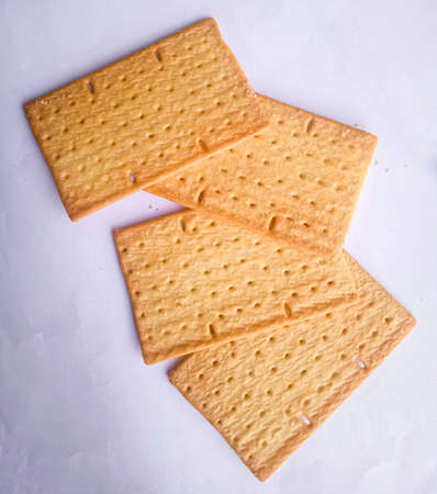 Delicious biscuits made from medium flour are placed on the table and ready to eatの写真素材