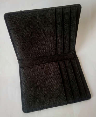 The leather wallet that I use to store money or ATM cards and others, this wallet has a smooth texture and is comfortable when put in my pocket.の写真素材