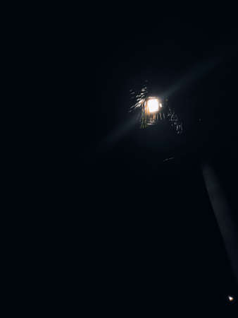 street lights at night, very helpful when passing through dark streetsの写真素材