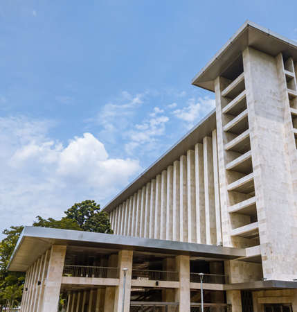 Central Jakarta, Indonesia - April 5th, 2021: The largest mosque in Southeast Asia if you take a closer look.のeditorial素材