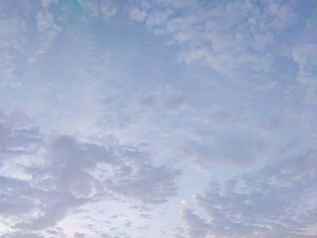 Blue sky and clouds exposed to the sunset, in the city of jakarta indonesiaの写真素材