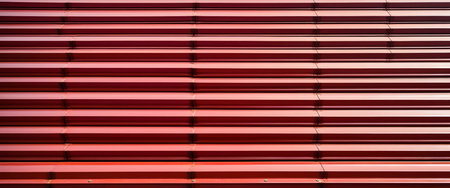 Red Corrugated Sheet Metal Roof Texture Backgroundの素材