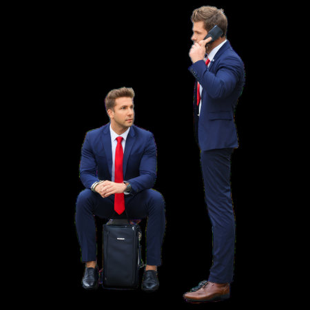 Businessman isolated on transparent backgroundの素材