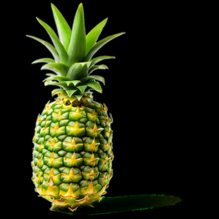 Single Pineapple Isolated on Transparent Backgroundの素材