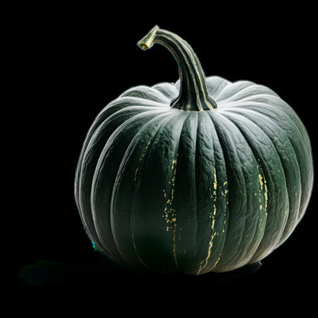 Pumpkin Isolated on White Background with Detailed Textureの素材