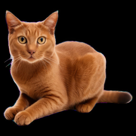 Brown cat isolated on white backgroundの素材