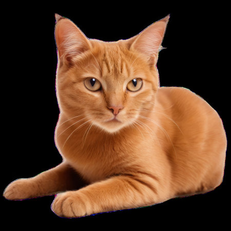 Brown cat isolated on white backgroundの素材