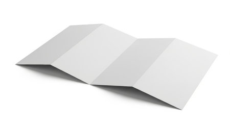 Minimalist white folded paper textured with multiple creases for design concepts and creative projects.の素材