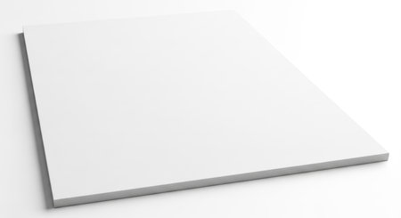 Blank white cardboard stack on clean background for design mockup and presentation.の素材