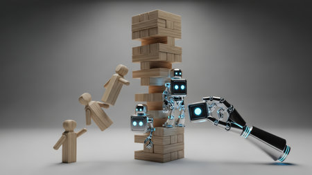 Impact of artificial intelligence on employment and job automation challenges.の素材