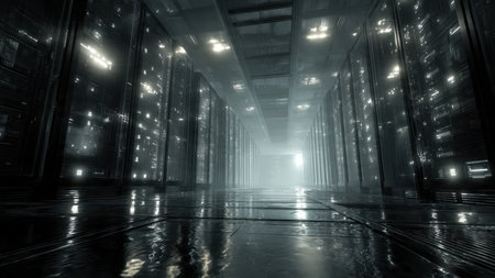 Global ram memory shortage crisis in high-tech data center environment.の素材