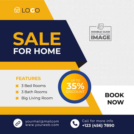 Sale for Real Estate Social Media Post Templateのイラスト素材