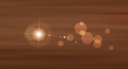 Blurred background with sun and bokeh. Vector illustration.のイラスト素材
