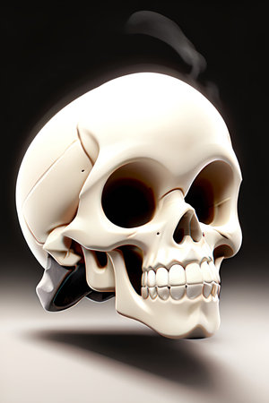 colorful skull generated by AIの素材