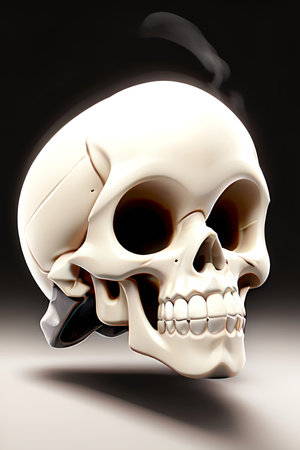 colorful skull generated by AIの素材