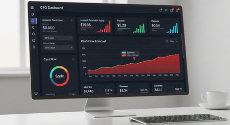 Monitor with stock market data on the screen. 3D rendering.の素材