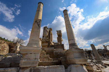 Turkey / Izmir / Selcuk 27 February 2019 Historical ruins from the ancient city of Ephesusのeditorial素材