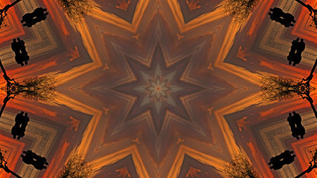 Textile, ceramic, wallpaper, printed motifs for design, kaleidoscope images.