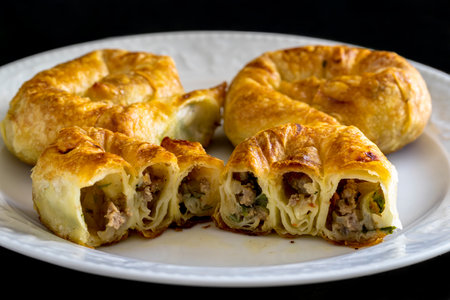Turkish style pie with minced meat