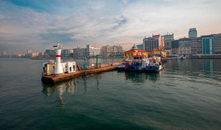 (Passport pier - Izmir - Turkey 22 January 2021) Passport pier, one of the most beautiful places in Izmir.のeditorial素材