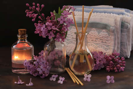 Spa and aromatherapy oils for wellness, face and bodycare massage oils treatment