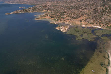 Bafa lake views with droneの写真素材