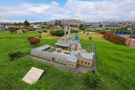 Istanbul,Turkey - June 21, 2021 : View of Minuaturk Park in Istanbul. The park was built by Istanbul Municipality for touristic trips.のeditorial素材