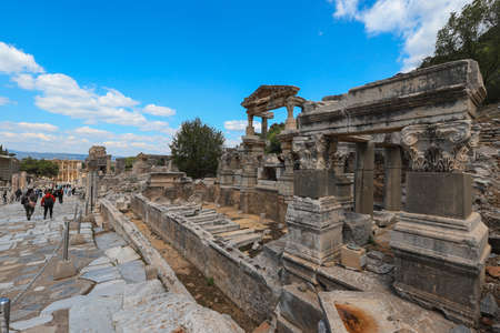 Celsius Library in ancient city Ephesus. Most visited ancient city in Turkey. Selcuk, Izmir TURKEY