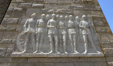Canakkale, Turkey - July 01-2021 : Canakkale Martyrs Memorial military cemetery is a war memorial...
