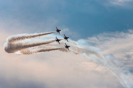 Izmir - Turkey 09 September 2021 Turkish stars' air shows on the anniversary of Izmir's liberation...