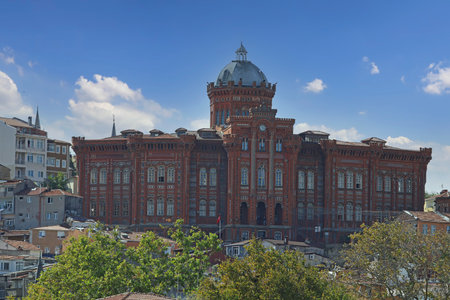 Istanbul - Turkey 04 October 2021 : Fener Greek boys high school view in Fatih district .のeditorial素材