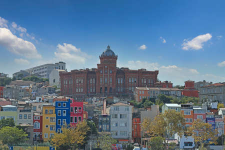 Istanbul - Turkey 04 October 2021 : Fener Greek boys high school view in Fatih district .