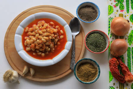 Turkish foods dried beansの写真素材