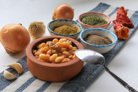 Turkish foods dried beansの写真素材