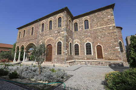 Izmir, Turkey - October 06, 2020: Ayavukla Church in Basmane, called Saint Voukolos. The Vukolos Church, which was restored by the Izmir Metropolitan Municipality, is used as a cultural center.のeditorial素材
