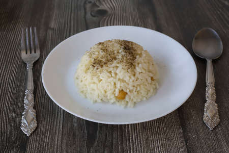 Traditional delicious Turkish food; Pilaf with chickpeas (Turkish name; pilaf with chickpeas)の写真素材