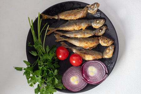 Horse mackerel, fries carangidae; Turkish name is karaÃ§a, horse mackerelの写真素材