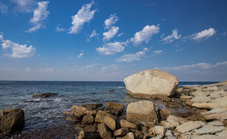 Sailing rocks in Foca district of Izmir.の写真素材