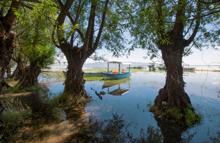 Civril - Denizli - Turkey, June 15, 2023, Civril Isikli Lake in Denizli.のeditorial素材